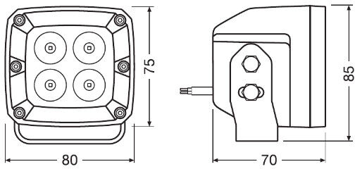 Osram Arbeitsscheinwerfer Ledriving® Cube Vx80-Sp Ledwl101-Sp