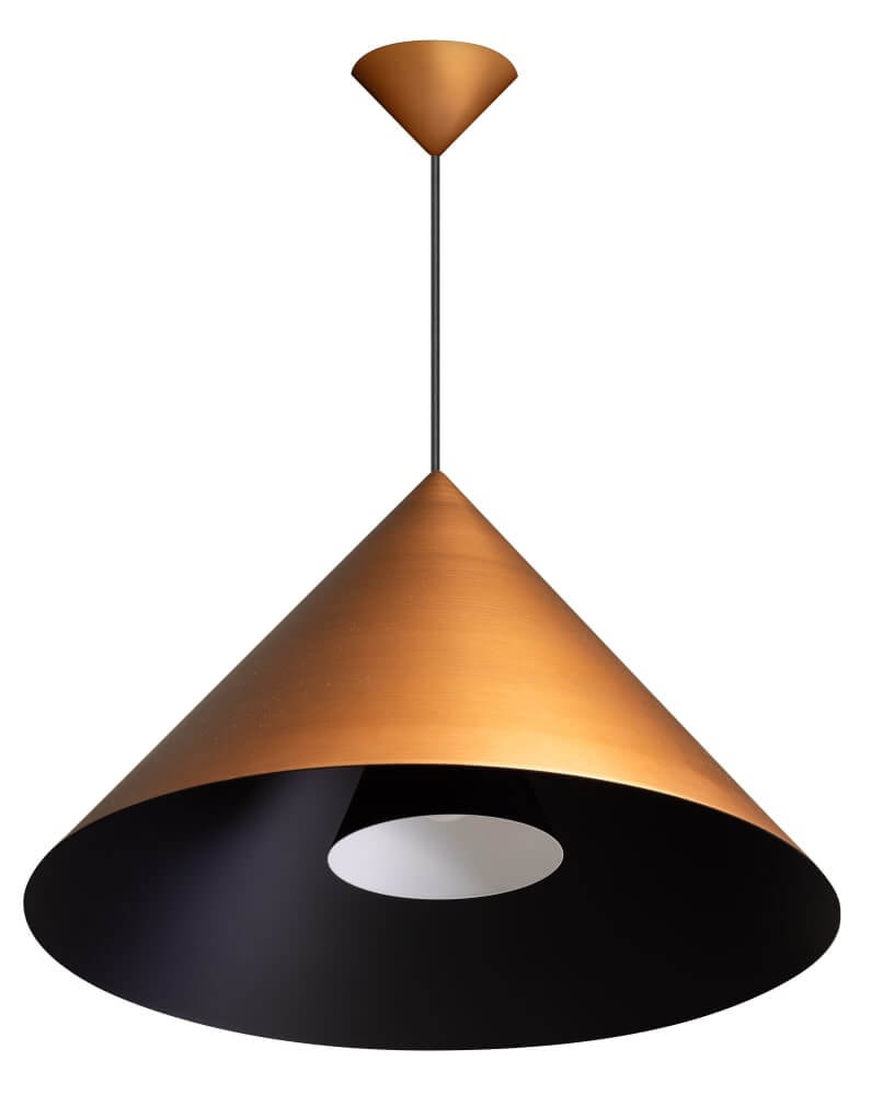 ETH Design hanglamp Dillon koper, ronde hanglamp van metaal, Diameter: 55 cm