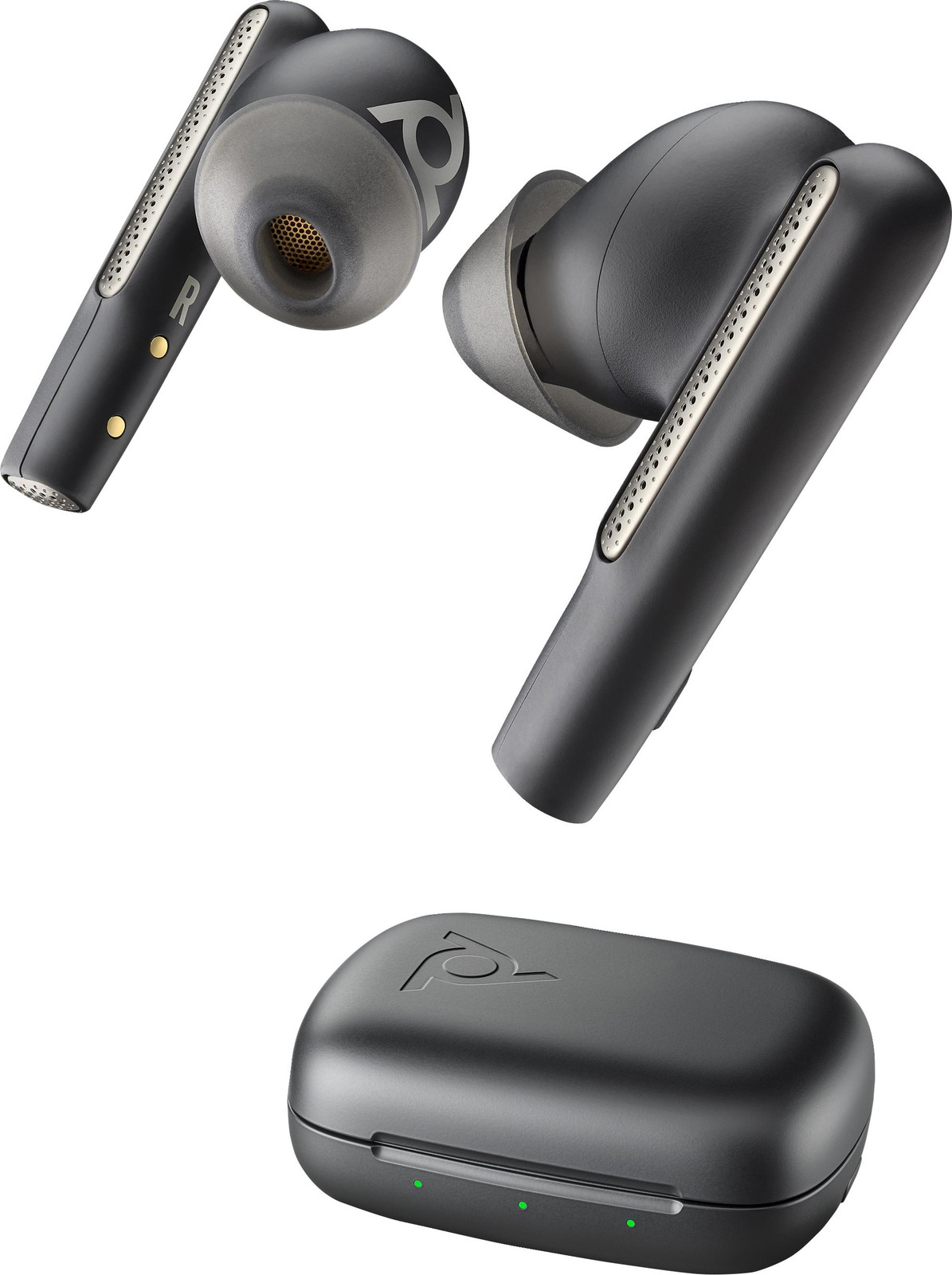 HP Poly Voyager Free 60 UC + BT700 USB-C adapter draadloze in-ear oordopjes met oplaadcase, Karbon Black