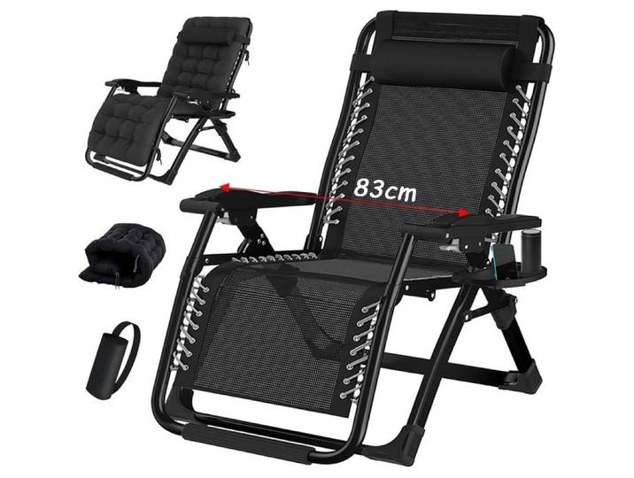Chaise Longue Jardin-Exterieur Transat De Plage Fauteuil-Chaises Bains De Soleil Relax Détente Air Avec Repose-Fauteuil Relax Zero