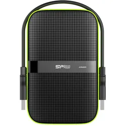 Silicon Power Armor A60 2TB USB 3.0 2.5 SP020TBPHDA60S (2 TB), Externe Festplatte, Schwarz