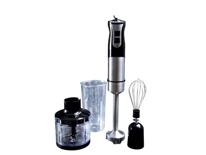 Mixeur plongeant noir et acier inoxydable