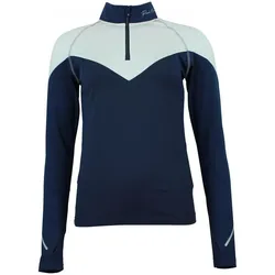 Peak mountain, Damen, Funktionsshirt, T-Shirt 1. Haut mit Reissverschluss Frau (L), Blau