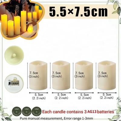 Uplift Picks 1080PCS Flameless LED Candles Battery Operated Flickering Tea Lights 5.5x7.5cm 10 Pcs