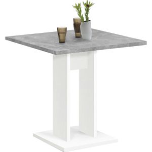 FMD-Möbel Esstisch Bandol 1,668001, beton / weiß, 70 x 77,5cm, eckig