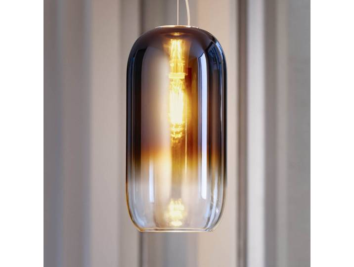 Gople Mini Pendelleuchte Blue Sapphire/Black - Artemide - Wohnzimmer - Design - Glas - Einflammig