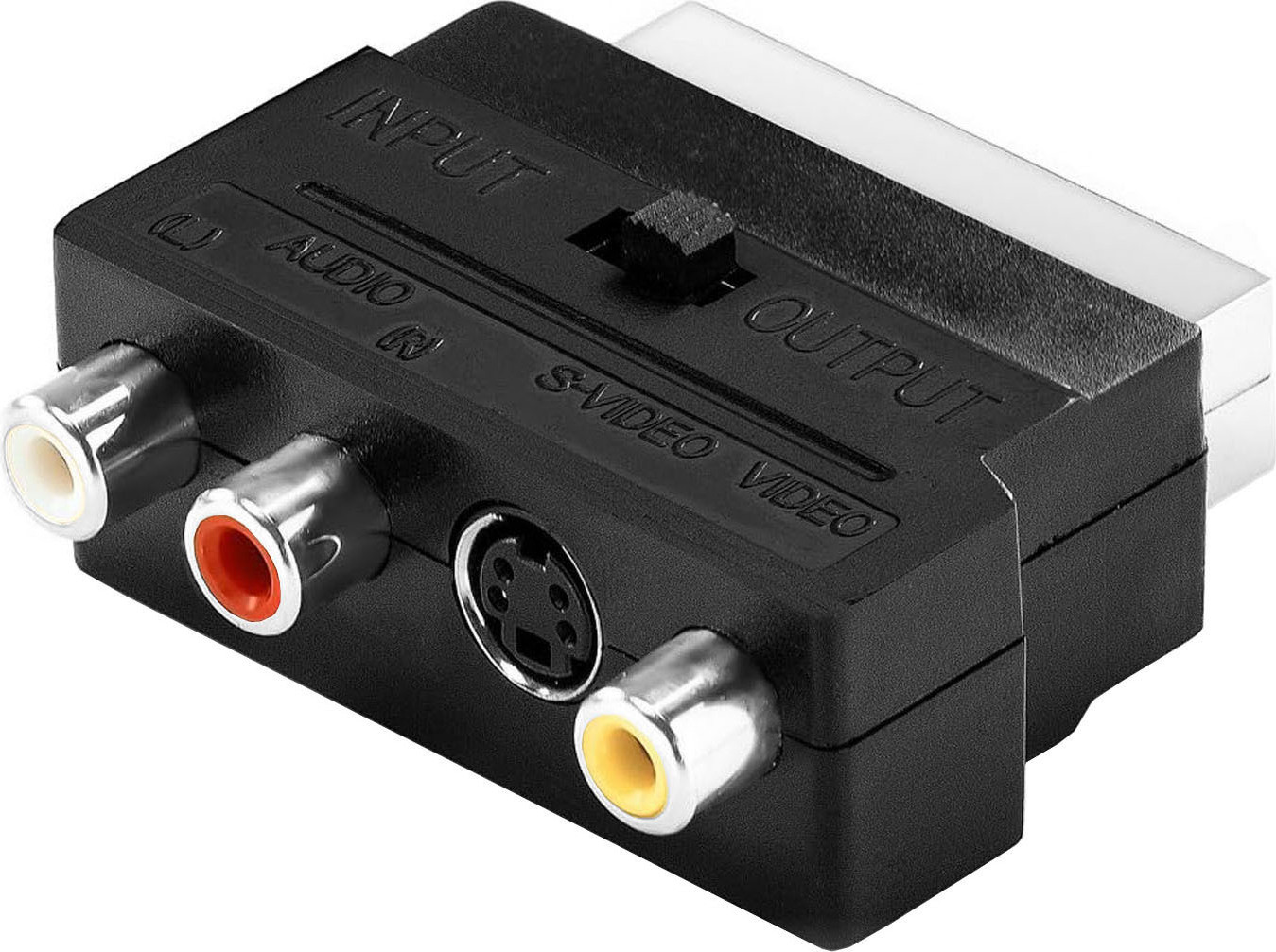 Goobay 50123 Scart naar composiet audio/video en S-video adapter, zwart