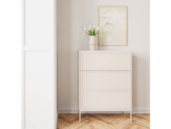 Commode Pinava 80 x 110 x 40cm Beige/Cachemire