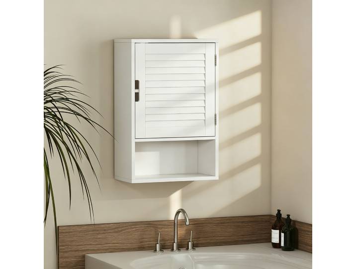 HOMCOM Armoire Murale Salle de Bain 40x20x60cm Blanc