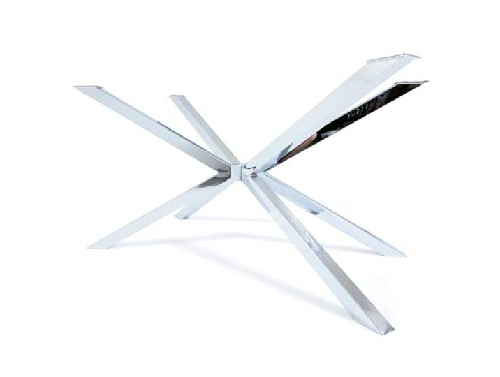 134 x 66 x 71 cm (L x B x H), robuste Tischbeine im Spinnenstil, robuste Stahl-Tischbeine, urbane Industrie- und Nutzbeine, ultrastabile Tischbasis, einfach zu montieren (Silber)