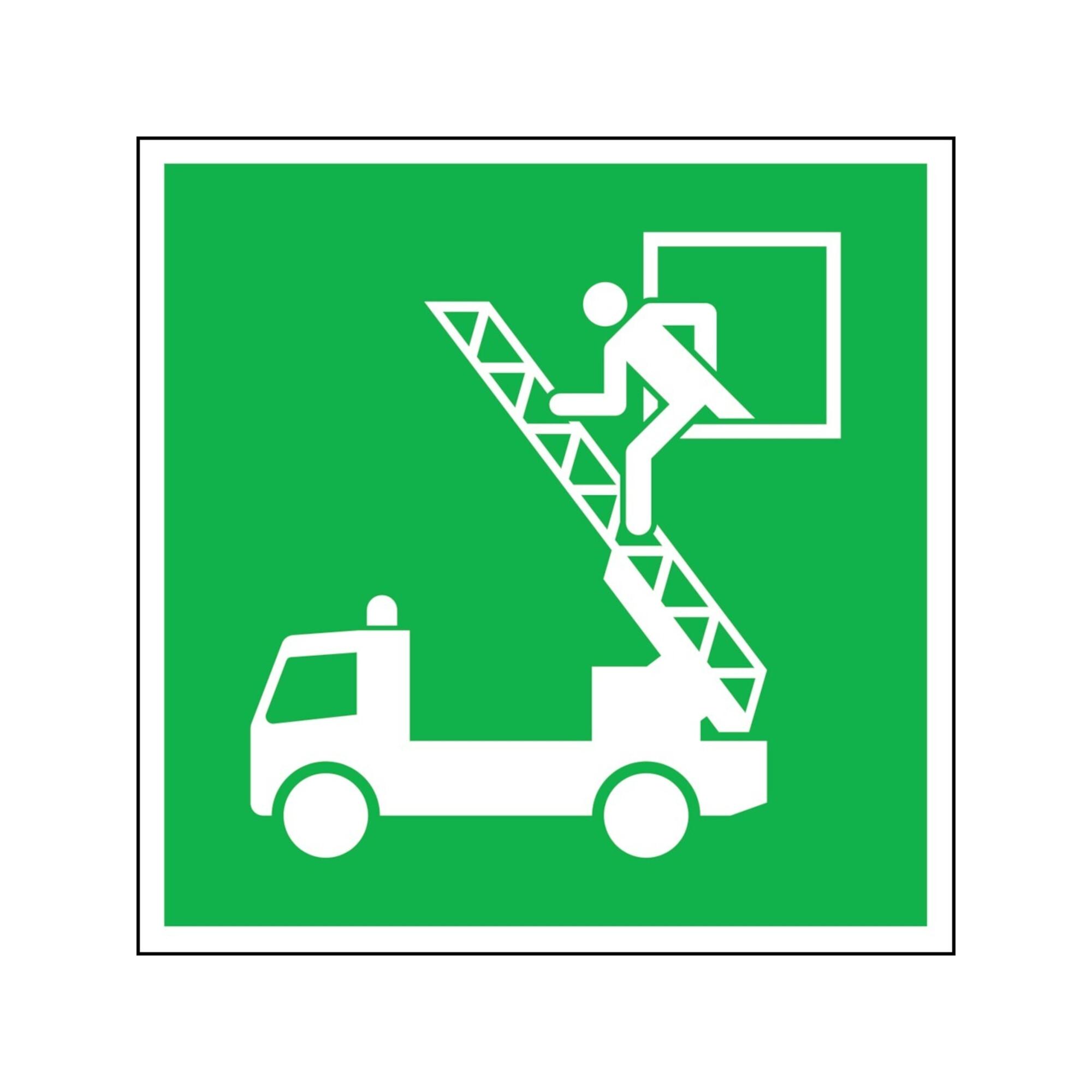 SafetyMarking Fluchtwegschild Folie B200xH200 mm Rettungsausstieg langnachleuchtend ; wolk (38.A2045)