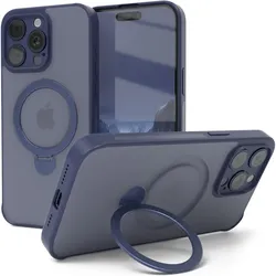 EAZY CASE Case MagSafe Rotation Ring für iPhone 15 Pro Max (Apple iPhone 15 Pro Max), Smartphone Hülle, Blau