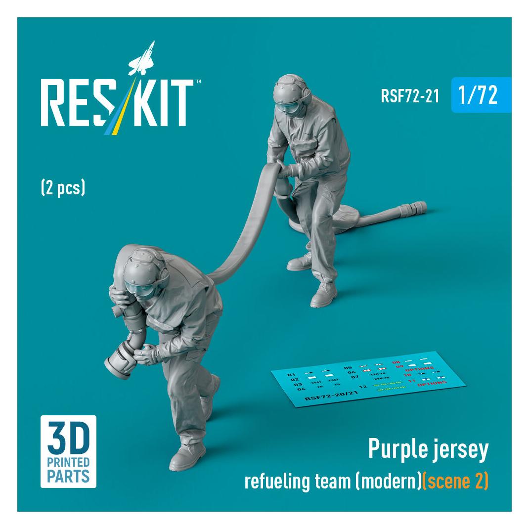 ResKit Purple jersey refueling team (modern) (scene 2) (2 pcs) (3D Printed) (RSF72-0021)
