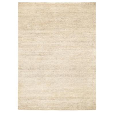 Orientteppich OCI DIE TEPPICHMARKE "Davina Uni" Gr. 1, beige (natur), B:70cm H:20mm L:140cm, Wolle, Teppiche, handgeknüpft, echter Nepal Wollteppich, Wohnzimmer