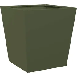 vidaXL Pflanzkübel Olivgrün 40x40x40 Stahl