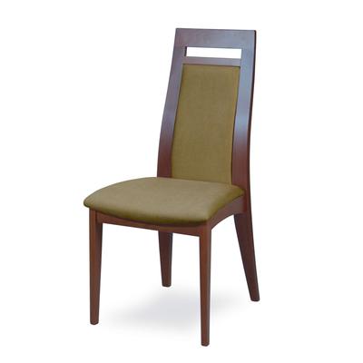 Esszimmerstuhl HOME AFFAIRE "CLIO", nuss, moss, nussbaum, B:48cm H:101cm T:58cm, Massivholz, Stühle, Stuhl mit wasserabweisender Stoff