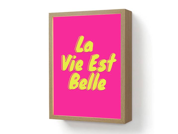 OnlyWow Wandleuchte MIT Akku Zitat - Retro - Rosa 30x40 cm, Pink, Rechteckig, LED integrated, 30x40x8 cm, Lampen & Leuchten, Innenbeleuchtung, Wandleuchten