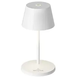 Villeroy & Boch Akku-Tischleuchte Seoul Nano Alu, Eisen, Stahl Metall Weiß