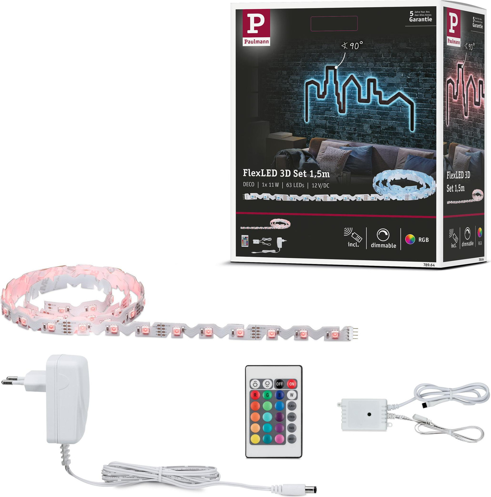 Paulmann FlexLED LED-strip 3D RGB wit