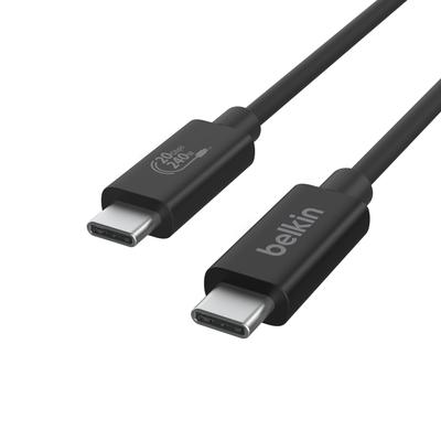 BELKIN USB-Kabel "Connect", schwarz, 200cmcm, Kabel, USB4 USB-C / USB-C, 240W, 20 Gbit/s