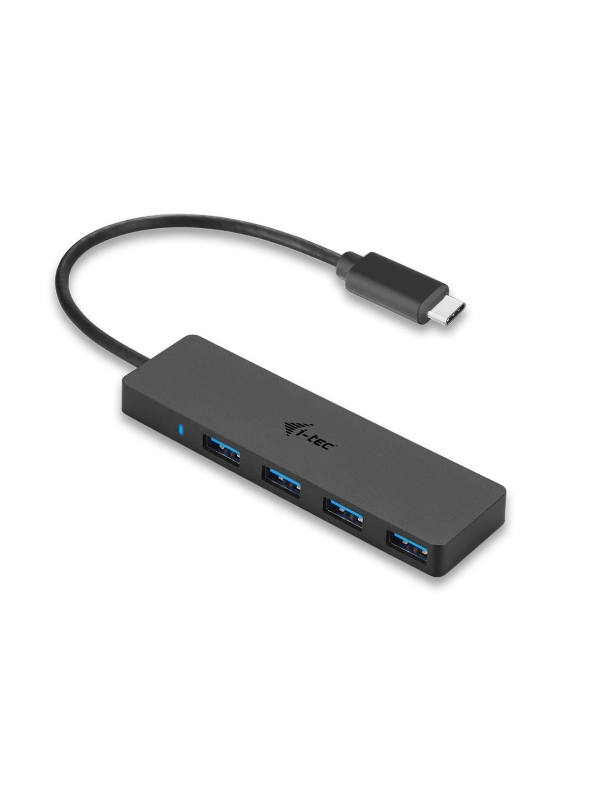 I-Tec USB-C Slim Passive Hub - 4-Port - USB 3.0 - 20 cm cable USB-Hubs - USB 3.0 - 4 - Schwarz
