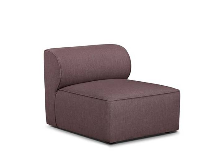 Modulsofa Einzelmodul ohne Armlehne – Mittelmodul Verbindbar auf allen Seiten, Modulares Sofa-System, Taupe Blush