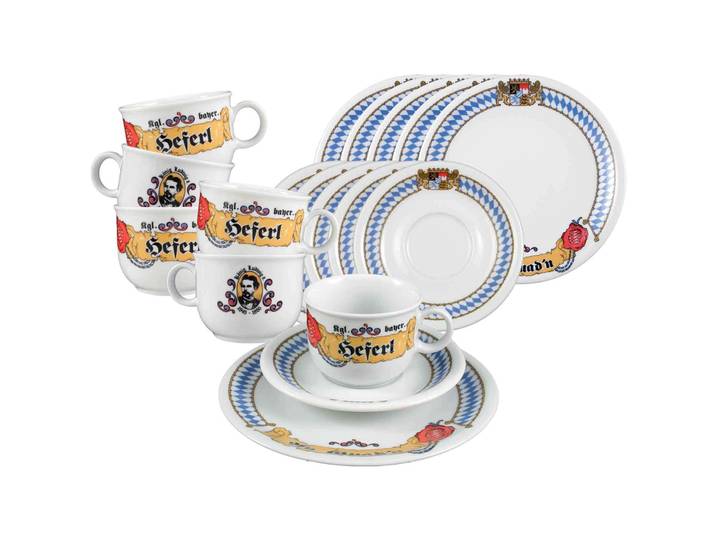 Geschirr-Set SELTMANN WEIDEN Kaffeeservice Compact Bayern 18er Set bunt , bunt, 18, Porzellan, Geschirr-Sets, Geschirr-Set, Spülmaschinenfest, Mikrowellensicher, Ofenfest