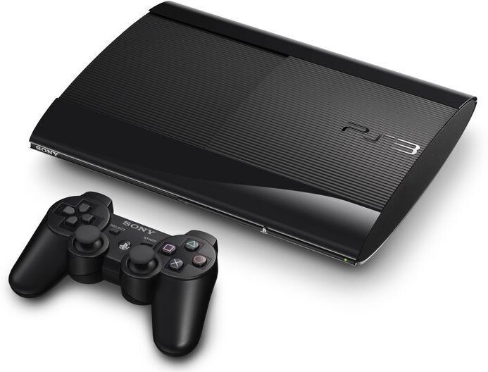 Sony PlayStation 3 Super Slim (PS3 Super Slim)   12 GB   2 Controller   Schwarz - Refurbished