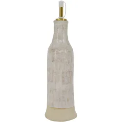 Chic Antique Steingut-Flasche mit Weinausgießer, Höhe 27, Ø 7,5 cm - creme