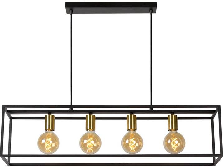 Lucide RUBEN - Hanglamp - 4xE27 - Zwart