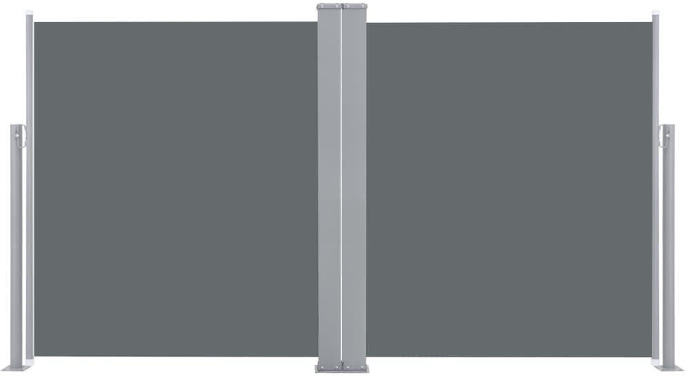 Dakota Fields 6cm W x 1.4cm D Fabric Cover Motorised Retractable Side Awning Grey
