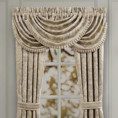 J. Queen New York Sondra Gold Window Waterfall Valance
