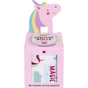 Folia Sticker 27102 Stickerrolle Unicorn, verschiedene Motive, 352 Aufkleber, 352 Stück