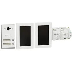 Ritto RGE2092270 Listo Video Zweifamilienhaus-Set TwinBus IP, Weiß, AP