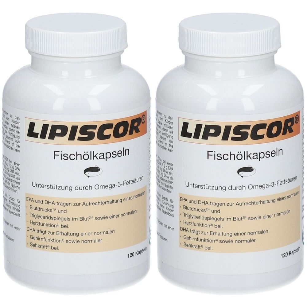 Lipiscor Fischoel Omega-3 x2 2x120 St Kapseln