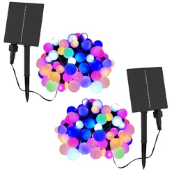 Lumisky 2 BILLY Solar-Lichterketten, 60 Glühbirnen, 8 m Plastik Bunt