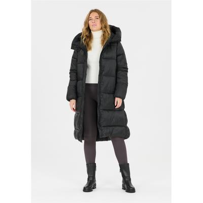 Parka ATHLECIA "Miraz", Damen, Gr. 44, schwarz, 100% Polyamid, unifarben, lang, hoch geschlossener Ausschnitt, Jacken Parka, mit winddichten Eigenschaften