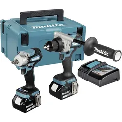 Makita, Bohrmaschine + Akkuschrauber, DLX2588GJ Akku-Kombo-Kit (Bohrschrauber, Schlagschrauber)