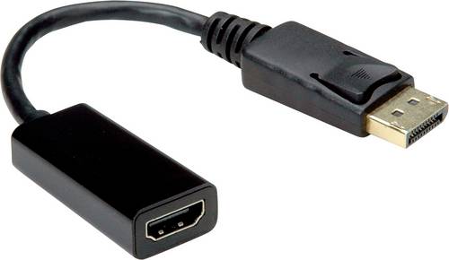 Value DisplayPort / HDMI Adapterkabel DisplayPort Stecker, HDMI-A Buchse 0.15 m Schwarz 12.99.3138 DisplayPort-Kabel