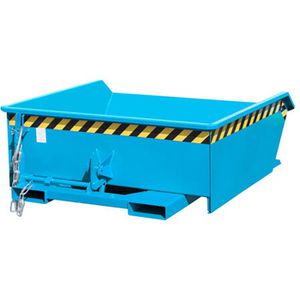 BAUER Kippbehälter MGU 460, für Stapler, 0,46 m³, blau, 1000 kg