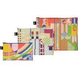 Loqi Artist Frank Lloyd Wright Unterarmtaschen recycelt 3 St.