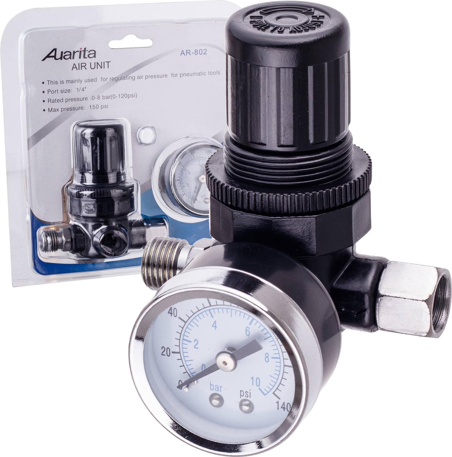 Auarita Drukminderaar voor 1/4 inch mini-spuitpistool met membraan