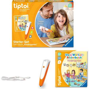 tiptoi Hörstift Ravensburger 00113, Starter-Set, Audio-Stift & Wörter-Bilderbuch Kindergarten