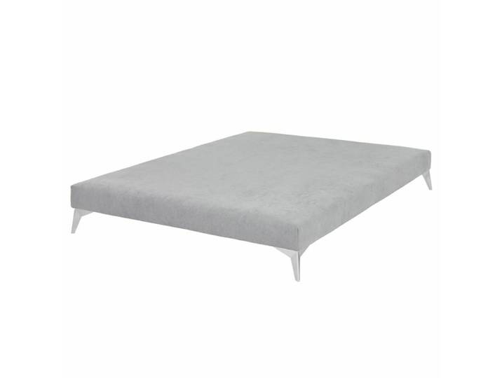 Sommier tapissier bois massif gris 140x190 cm