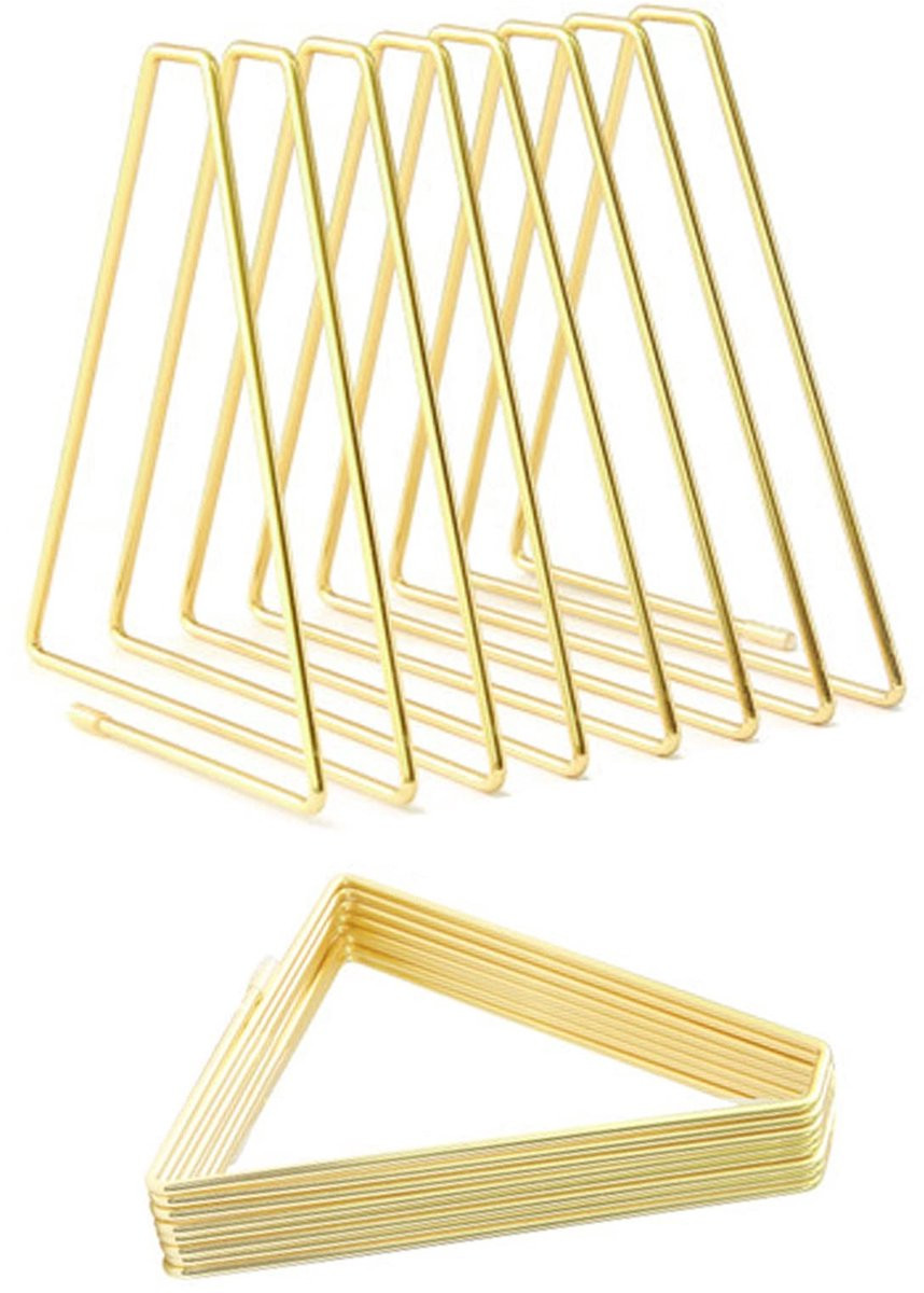 Dailygoods Verstelbare Boekensteunen - Driehoekig - Metaal - Goud