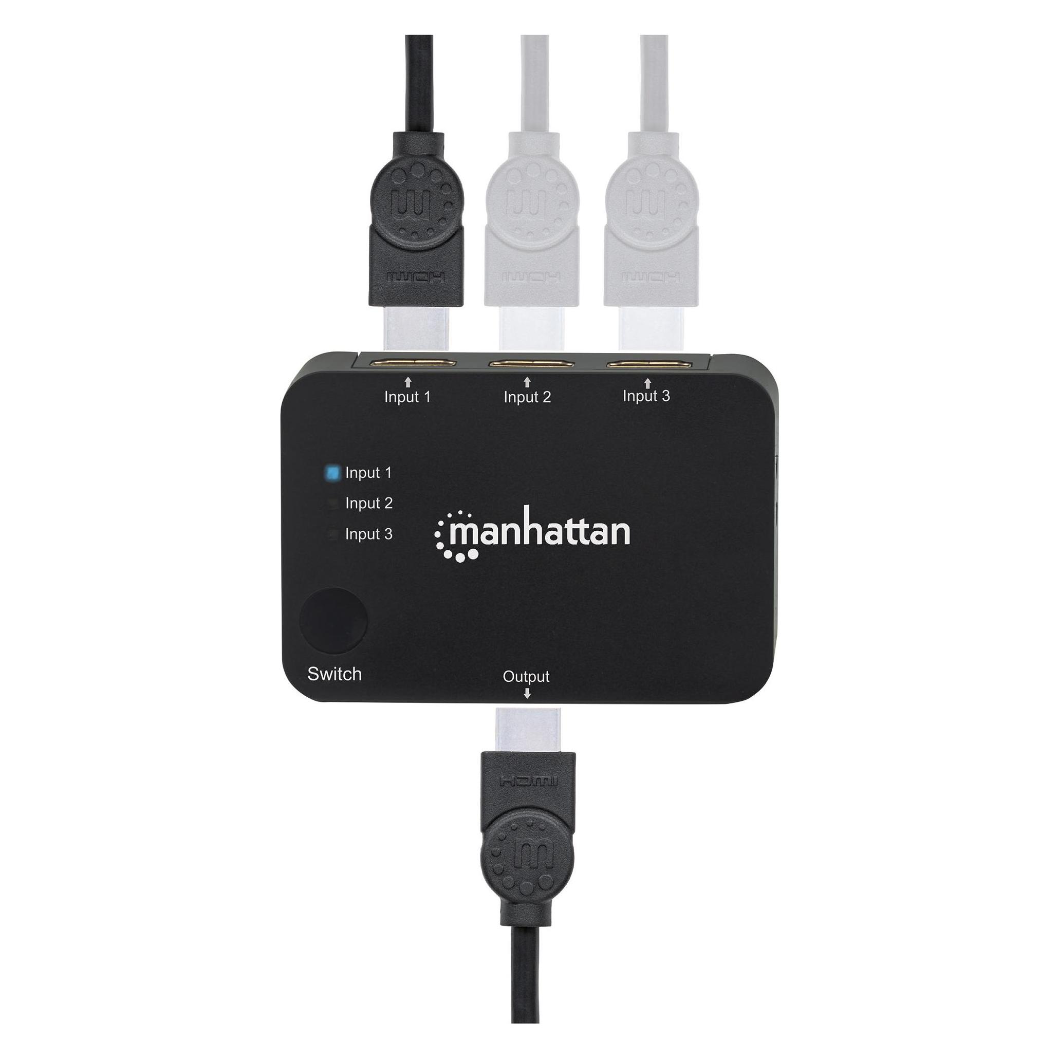 Manhattan HDMI-Switch HDMI 1.3 3 Ports (207522)