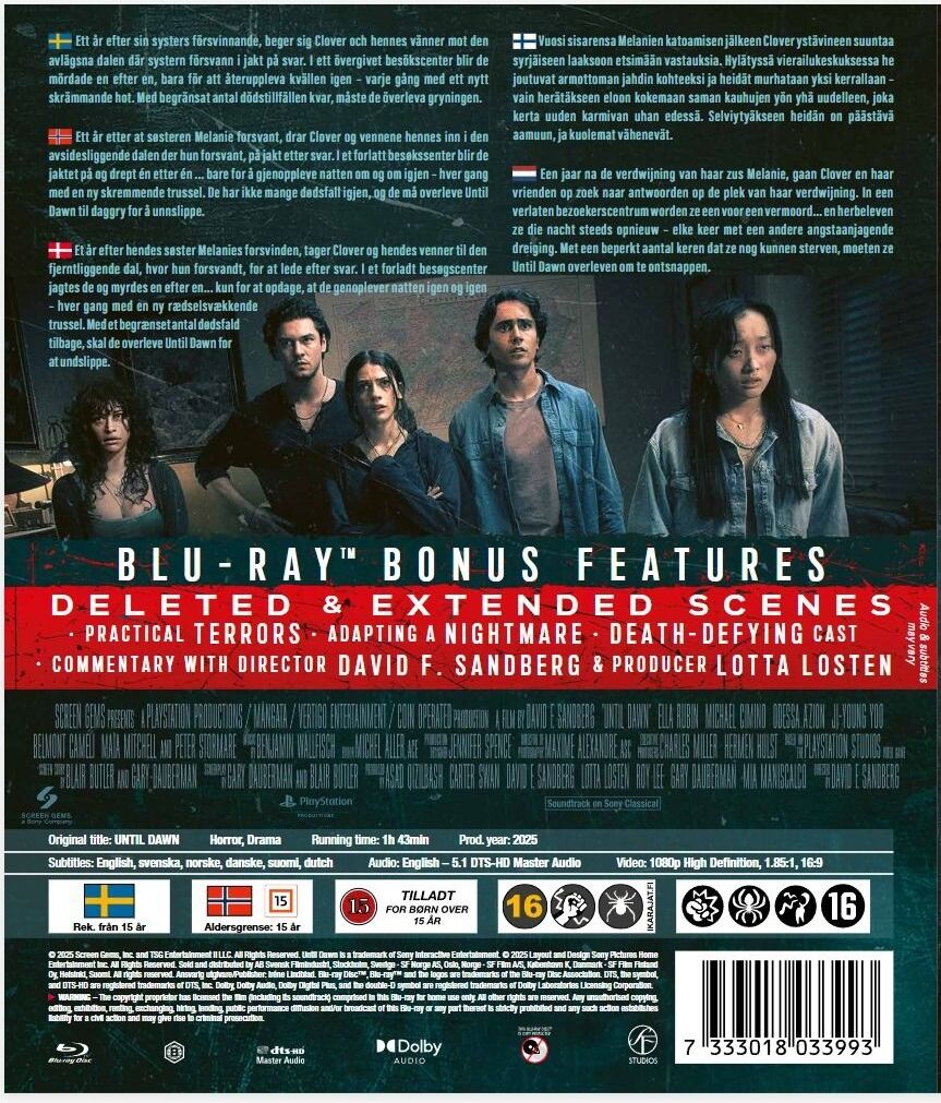 Until Dawn Blu-ray
