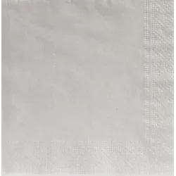 Zellstoff Servietten , 33x33 cm, 2-lagig, 1/4 Falz, weiß, 4000 Stück