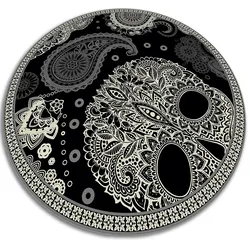 VINYL TEPPICH Ø50 cm Schädel