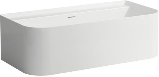 LAUFEN Sonar Vorwand-Badewanne H2203470000001 ohne Hahnloch, 160x81,5cm, mit Schürze, Sentec, weiß